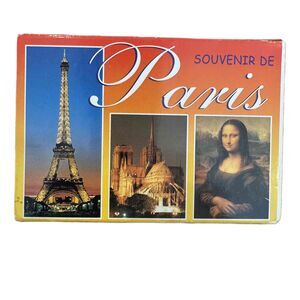 Souvenir de Paris Ville Lumiere Folding Postcard Book Complete Good Condition